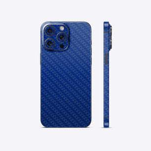 Blue Carbon Fiber Textured Mobile Skin - Sleek & Durable Protection