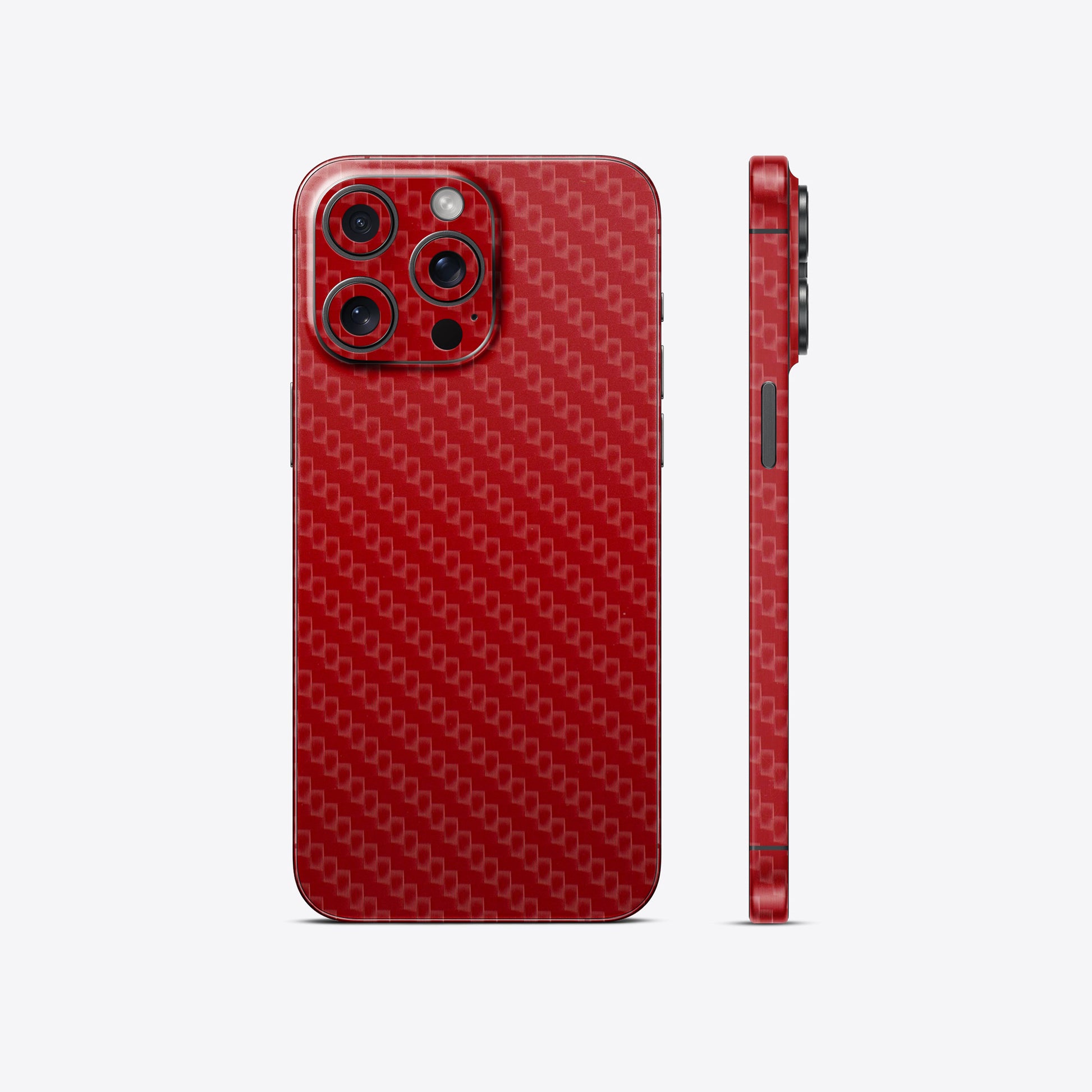 Red Carbon Fiber Textured Mobile Skin - Sleek &amp; Durable Protection
