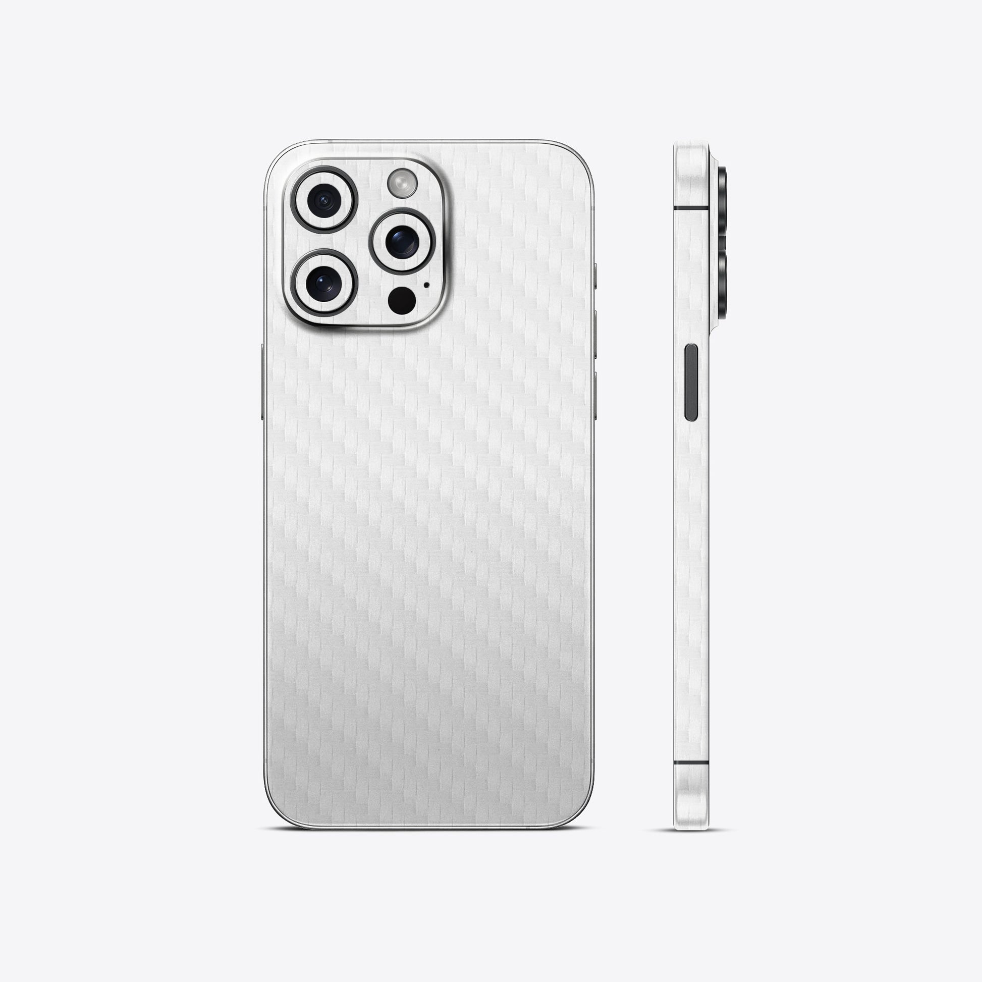 White Carbon Fiber Textured Mobile Skin - Sleek &amp; Durable Protection