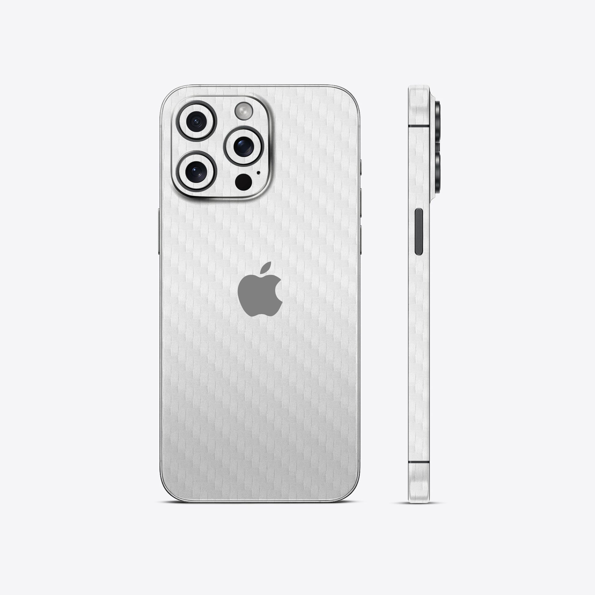 White Carbon Fiber Textured Mobile Skin - Sleek &amp; Durable Protection