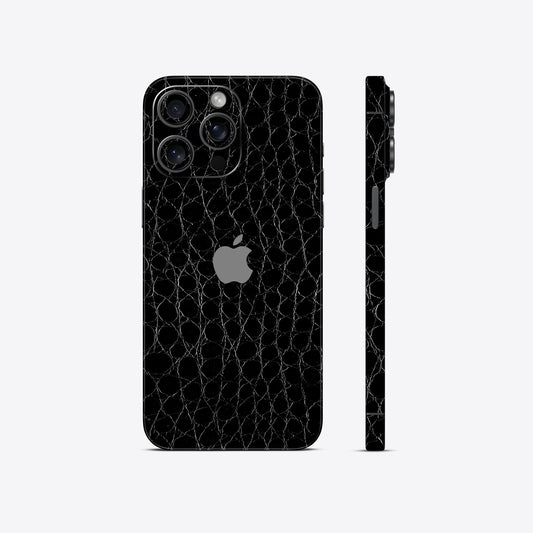Black Alligator Premium Mobile Skin - Luxurious & Durable Protection