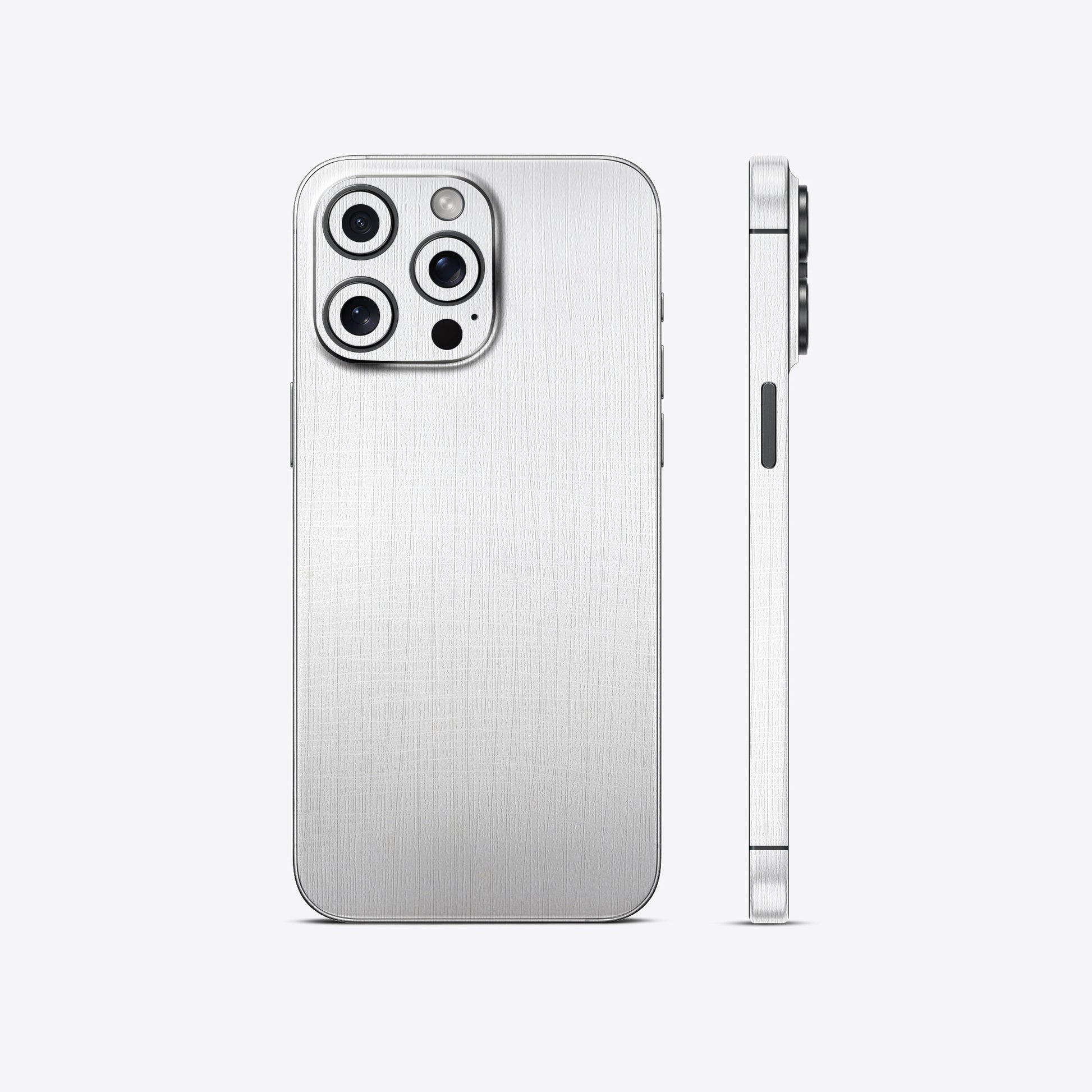 White Fabric Textured Mobile Skin - Soft & Durable Fabric Feel