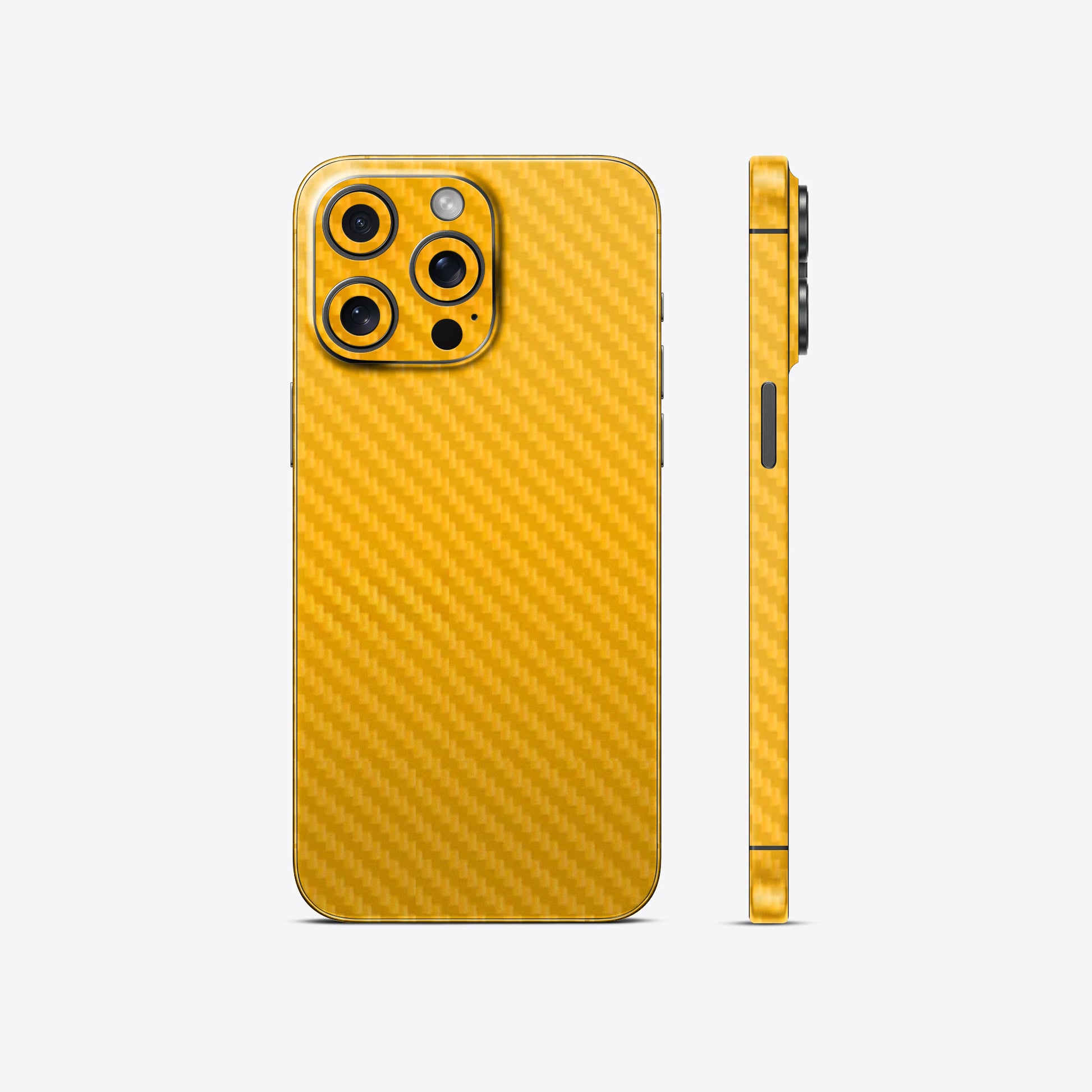 Yellow Carbon Fiber Textured Mobile Skin - Bold & Durable Protection