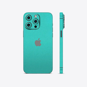 Aqua Green Matte Plain Color Mobile Skin – Simple, Clean Protection for Your Phone