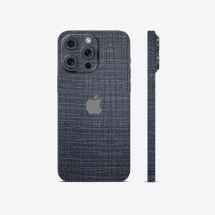 Blue Fabric Textured Mobile Skin - Stylish & Durable Fabric Feel