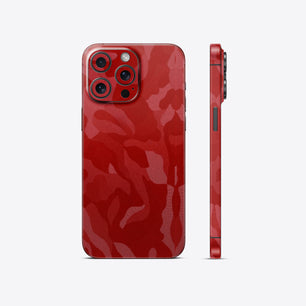 Red Camouflage Textured Mobile Skin - Bold & Rugged Protection