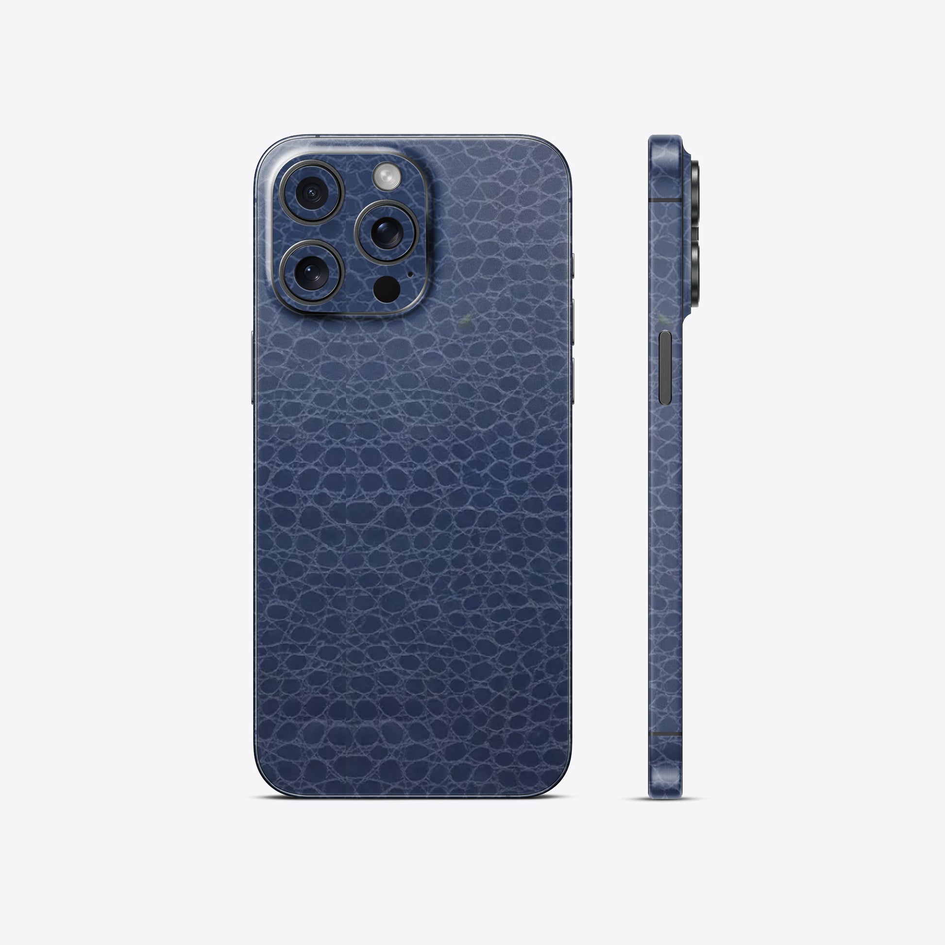 Crocodile Leather Blue Glossy Mobile Skin - Bold & Stylish Protection