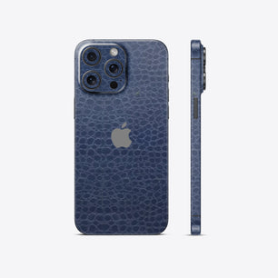 Crocodile Leather Blue Glossy Mobile Skin - Bold & Stylish Protection