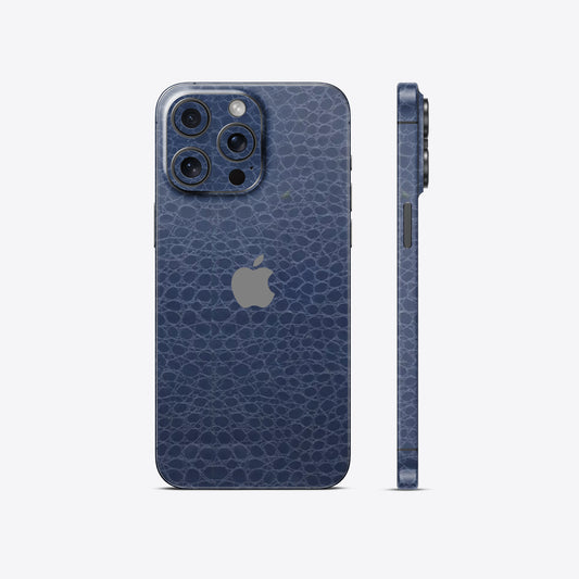 Crocodile Leather Blue Glossy Mobile Skin - Bold & Stylish Protection