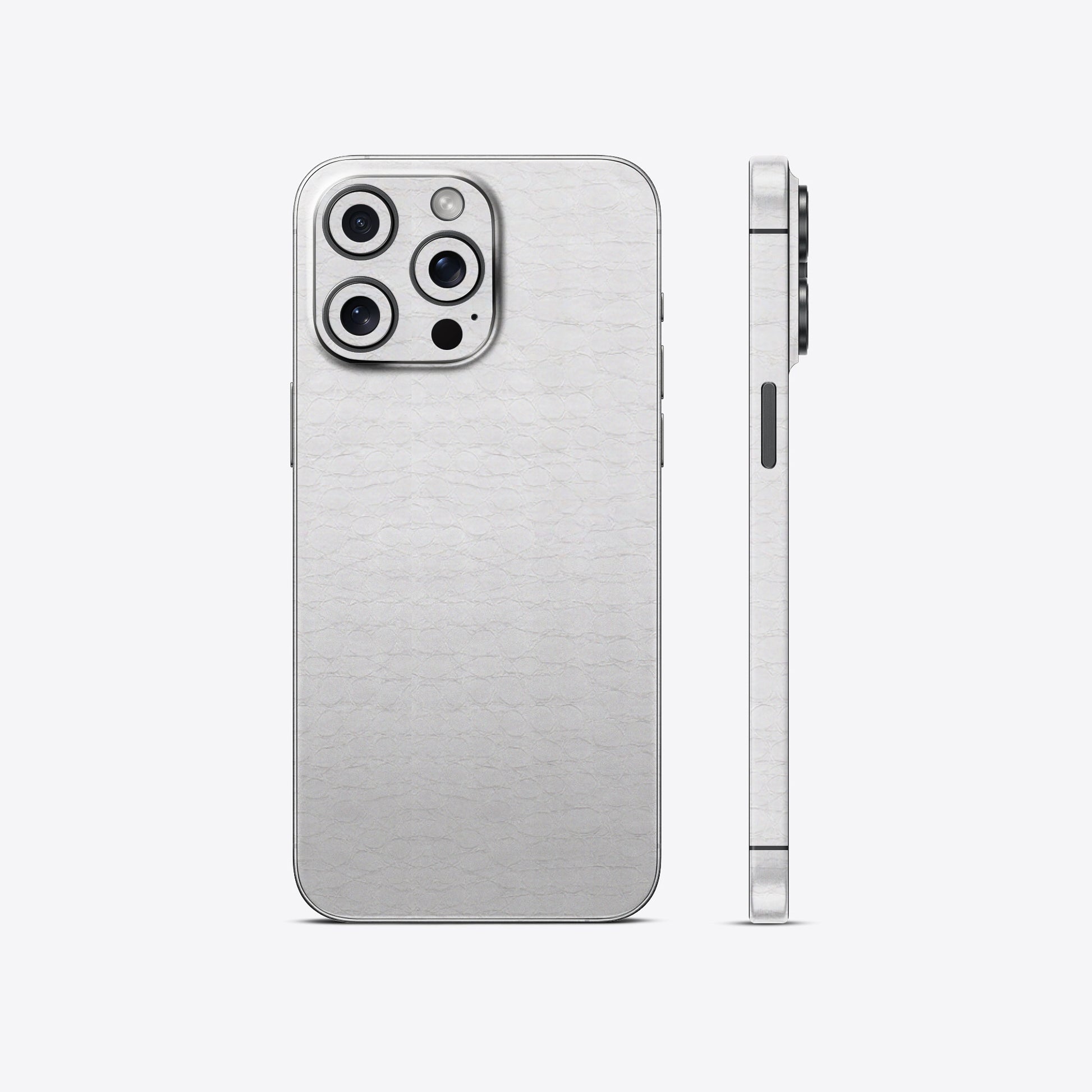 Crocodile Leather Silver Glossy Mobile Skin - Sleek & Luxurious Protection