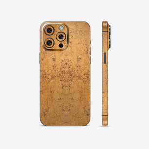 Golden Crack Metallic Textured Mobile Skin - Striking & Luxurious Design
