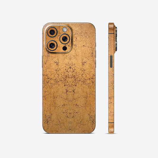 Golden Crack Metallic Textured Mobile Skin - Striking & Luxurious Design