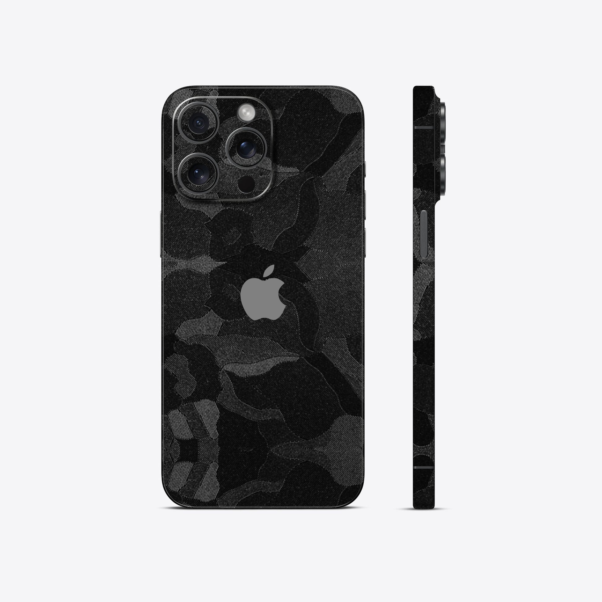 Black Camouflage Textured Mobile Skin - Bold &amp; Tactical Design