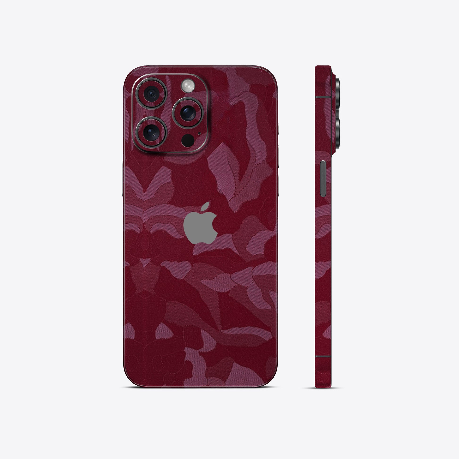 Maroon Camouflage Textured Mobile Skin - Bold &amp; Unique Protection