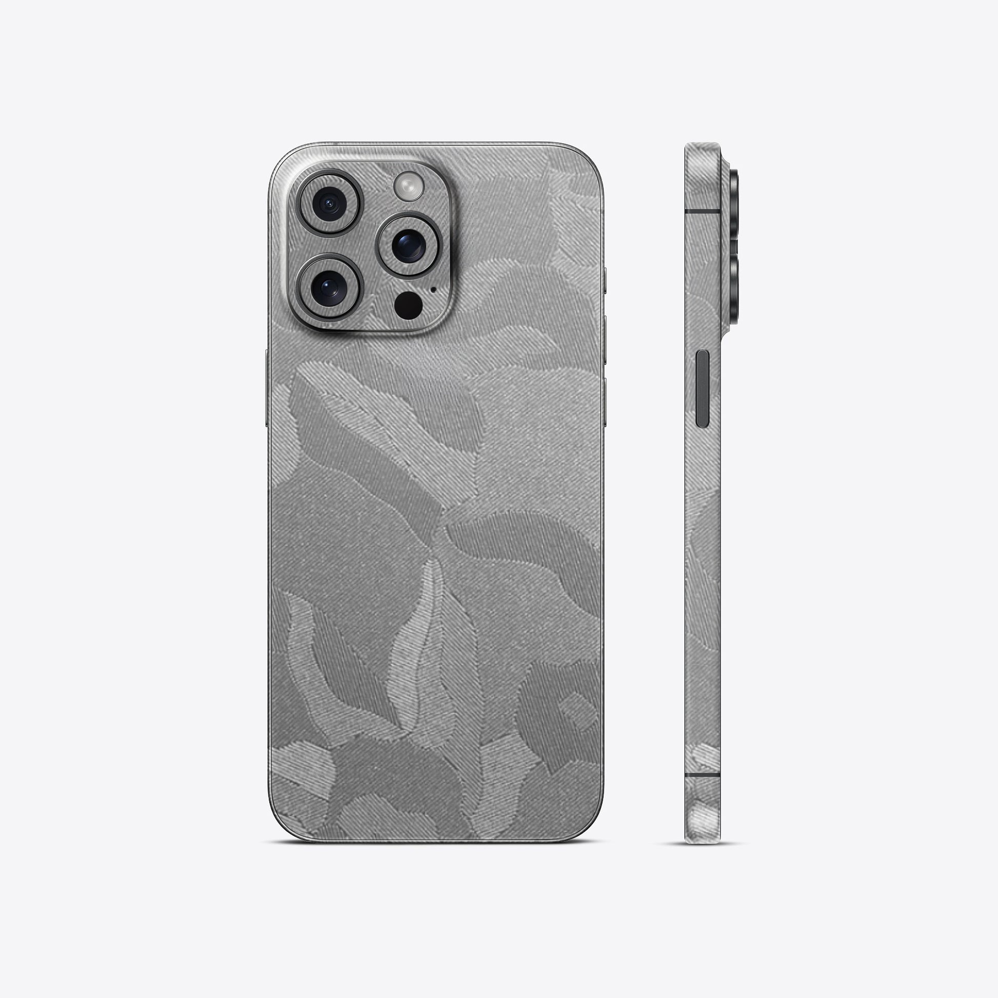 Silver Camouflage Textured Mobile Skin - Sleek & Modern Protection