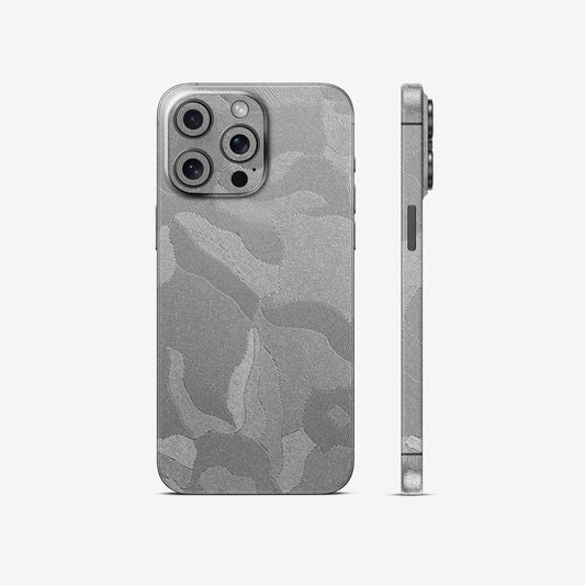 Silver Camouflage Textured Mobile Skin - Sleek & Modern Protection