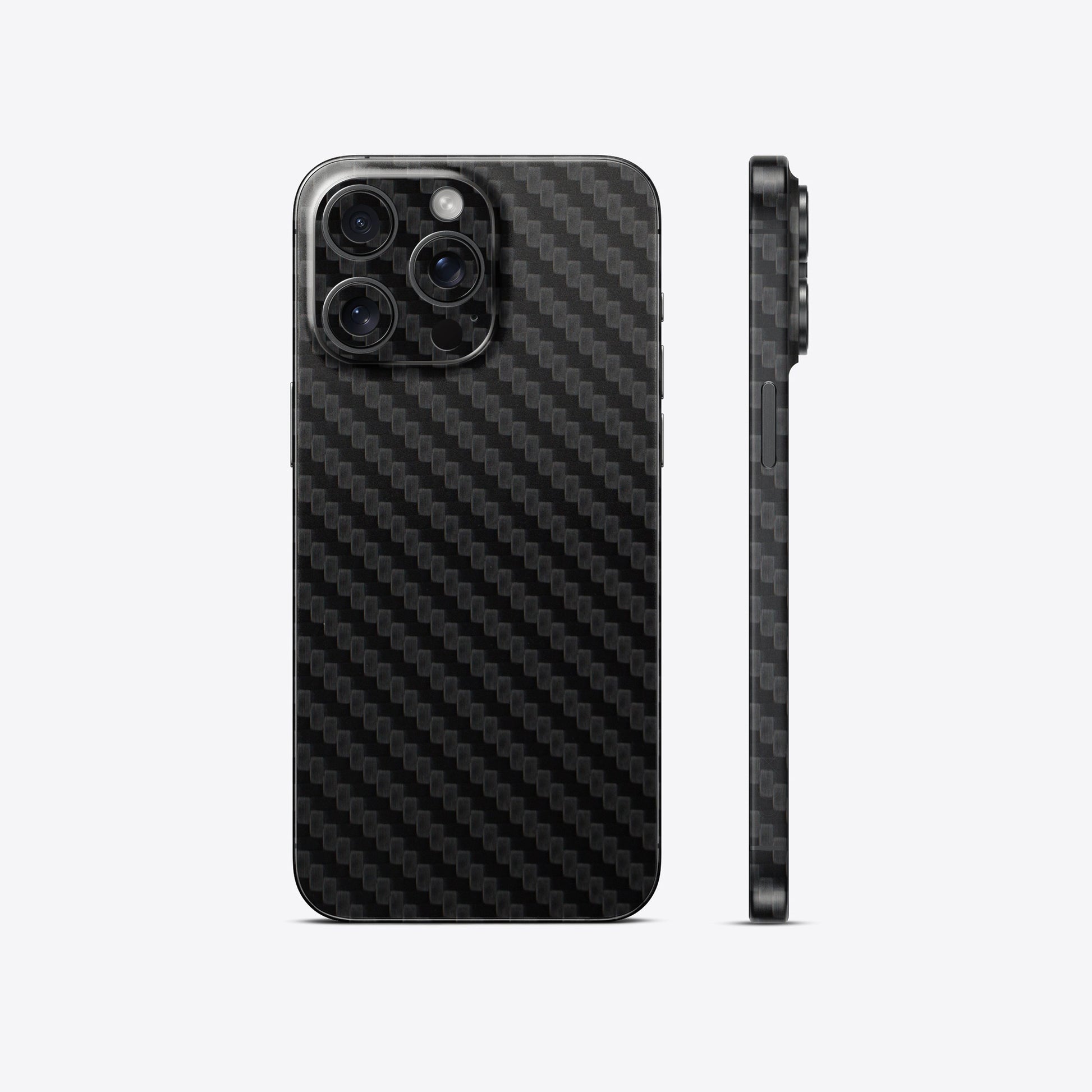 Black Carbon Fiber Textured Mobile Skin - Sleek & Ultra-Durable Protection