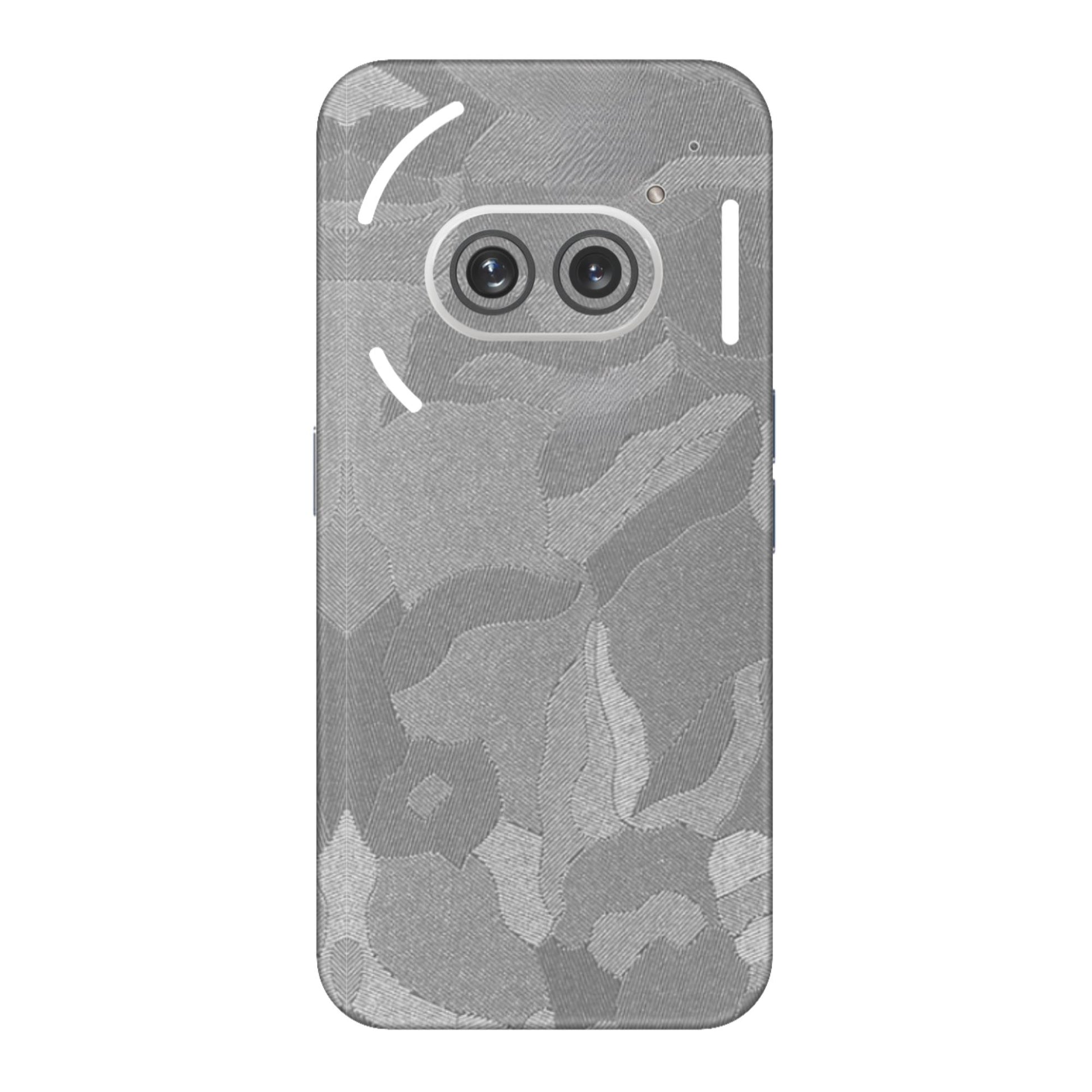 Silver Camouflage Textured Mobile Skin - Sleek & Modern Protection