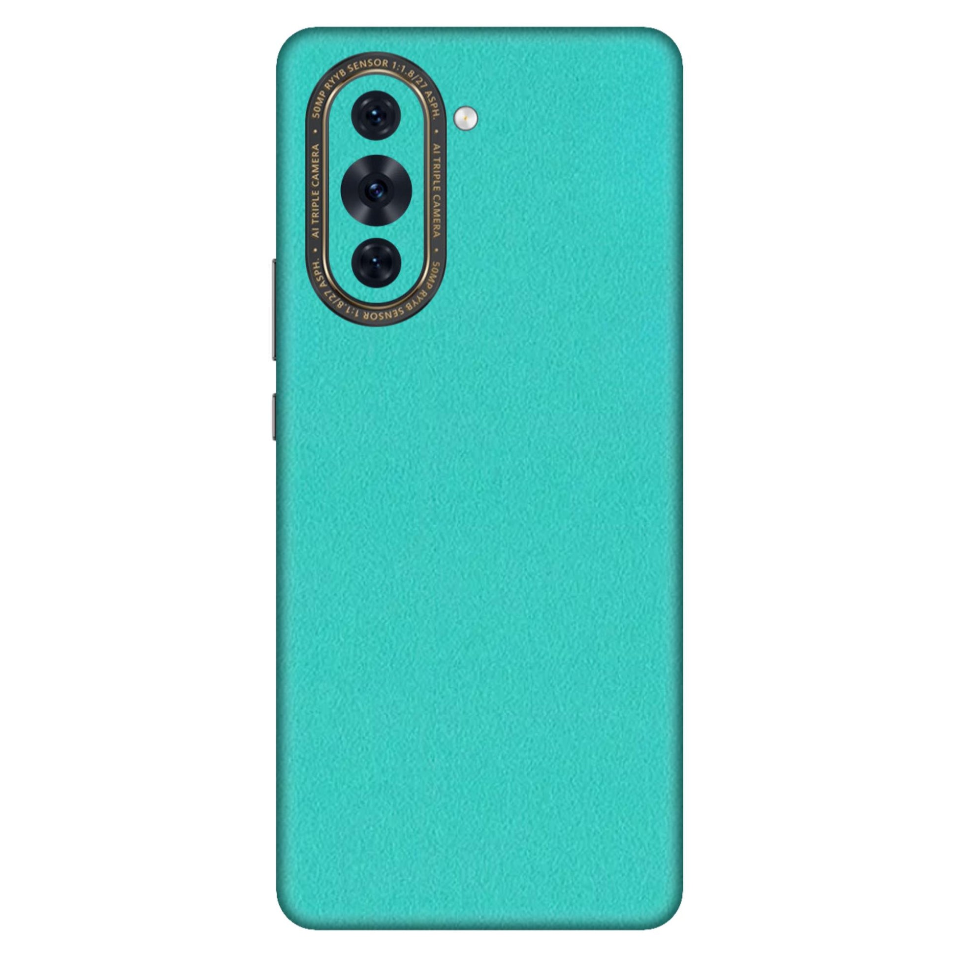 Aqua Green Matte Plain Color Mobile Skin – Simple, Clean Protection for Your Phone