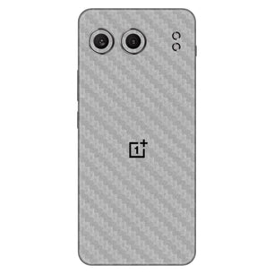 Silver Carbon Fiber Textured Mobile Skin - Sleek & Durable Protection