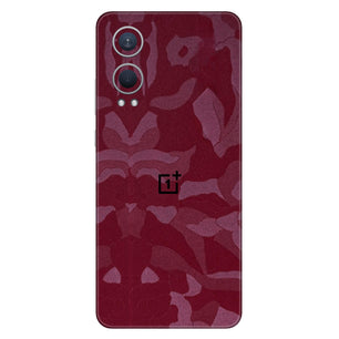 Maroon Camouflage Textured Mobile Skin - Bold & Unique Protection