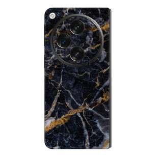 Black and Gold Marble Mobile Skin – Luxurious Printed Marble Design for Smartphones
