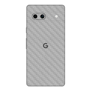 Silver Carbon Fiber Textured Mobile Skin - Sleek & Durable Protection