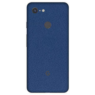 Blue Leather Textured Mobile Skin - Luxurious & Durable Protection