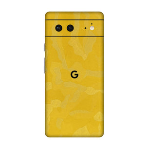 Yellow Camouflage Textured Mobile Skin - Vibrant & Durable Protection
