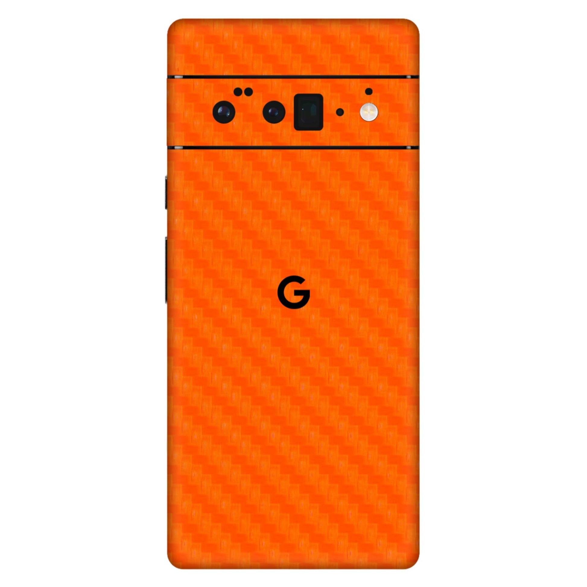 Orange Carbon Fiber Textured Mobile Skin - Bold & Durable Protection