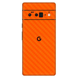 Orange Carbon Fiber Textured Mobile Skin - Bold & Durable Protection