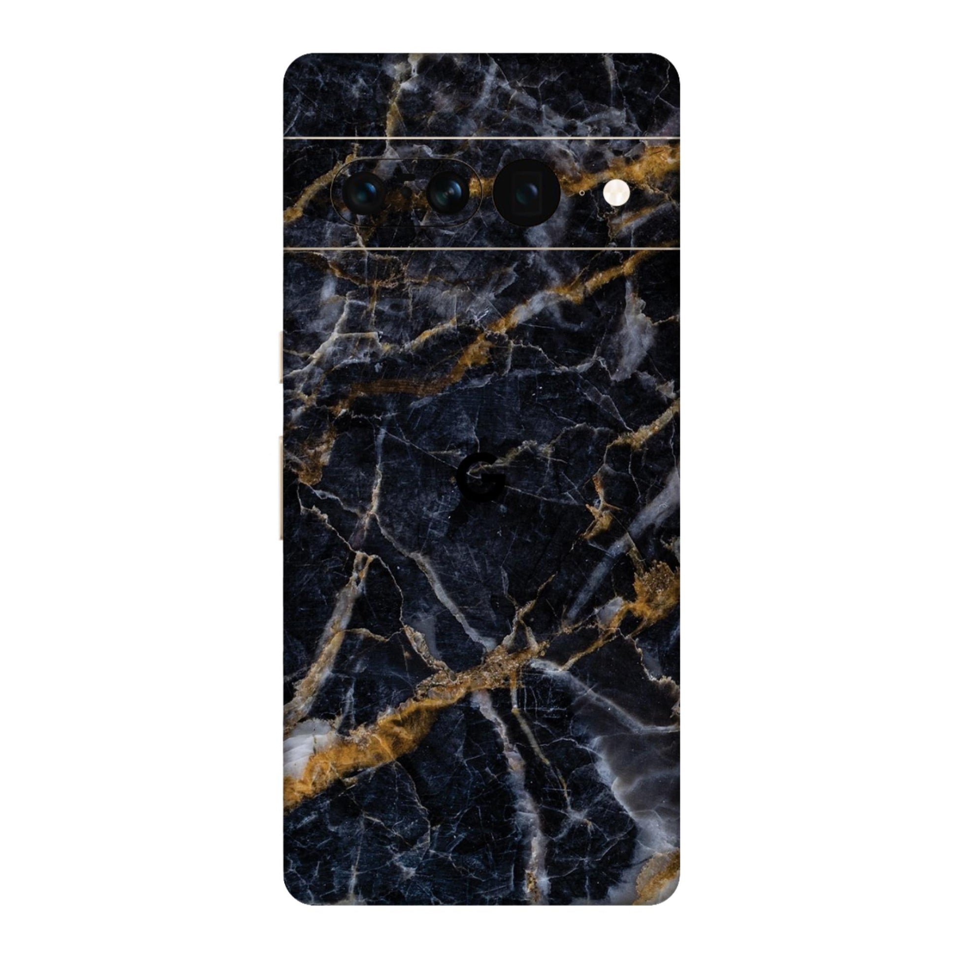 Black and Gold Marble Mobile Skin – Luxurious Printed Marble Design for Smartphones