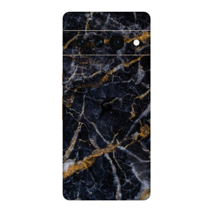 Black and Gold Marble Mobile Skin – Luxurious Printed Marble Design for Smartphones