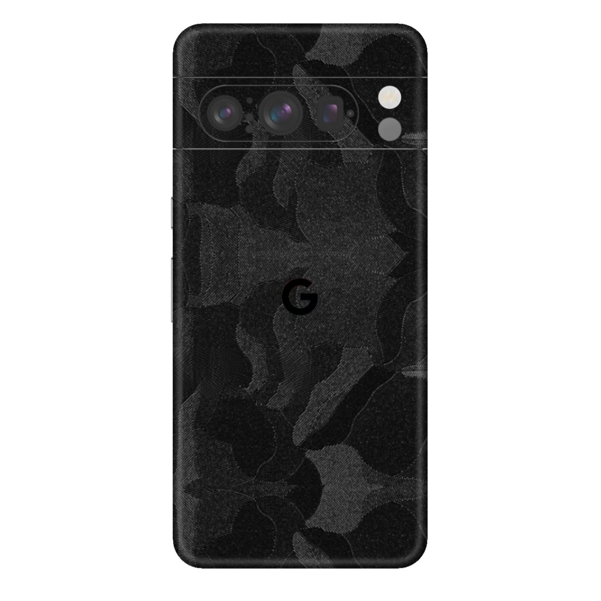 Black Camouflage Textured Mobile Skin - Bold &amp; Tactical Design