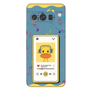 Cartoon Duck Music Player Mobile Skin – Fun and Playful Cartoon Design