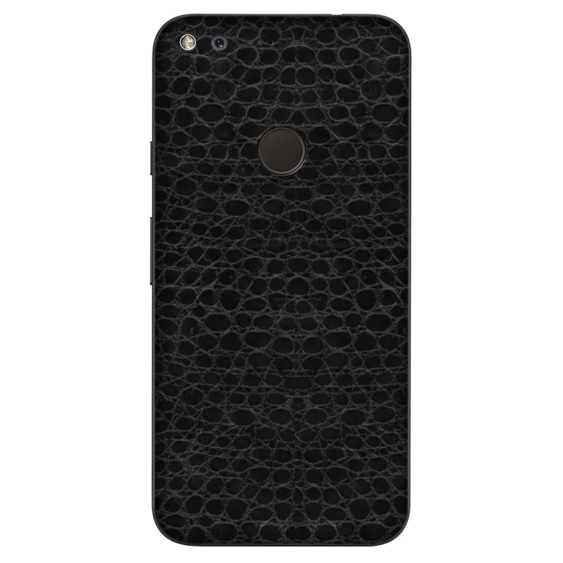 Crocodile Leather Black Glossy Mobile Skin - Sleek & Premium Protection