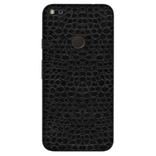 Crocodile Leather Black Glossy Mobile Skin - Sleek & Premium Protection