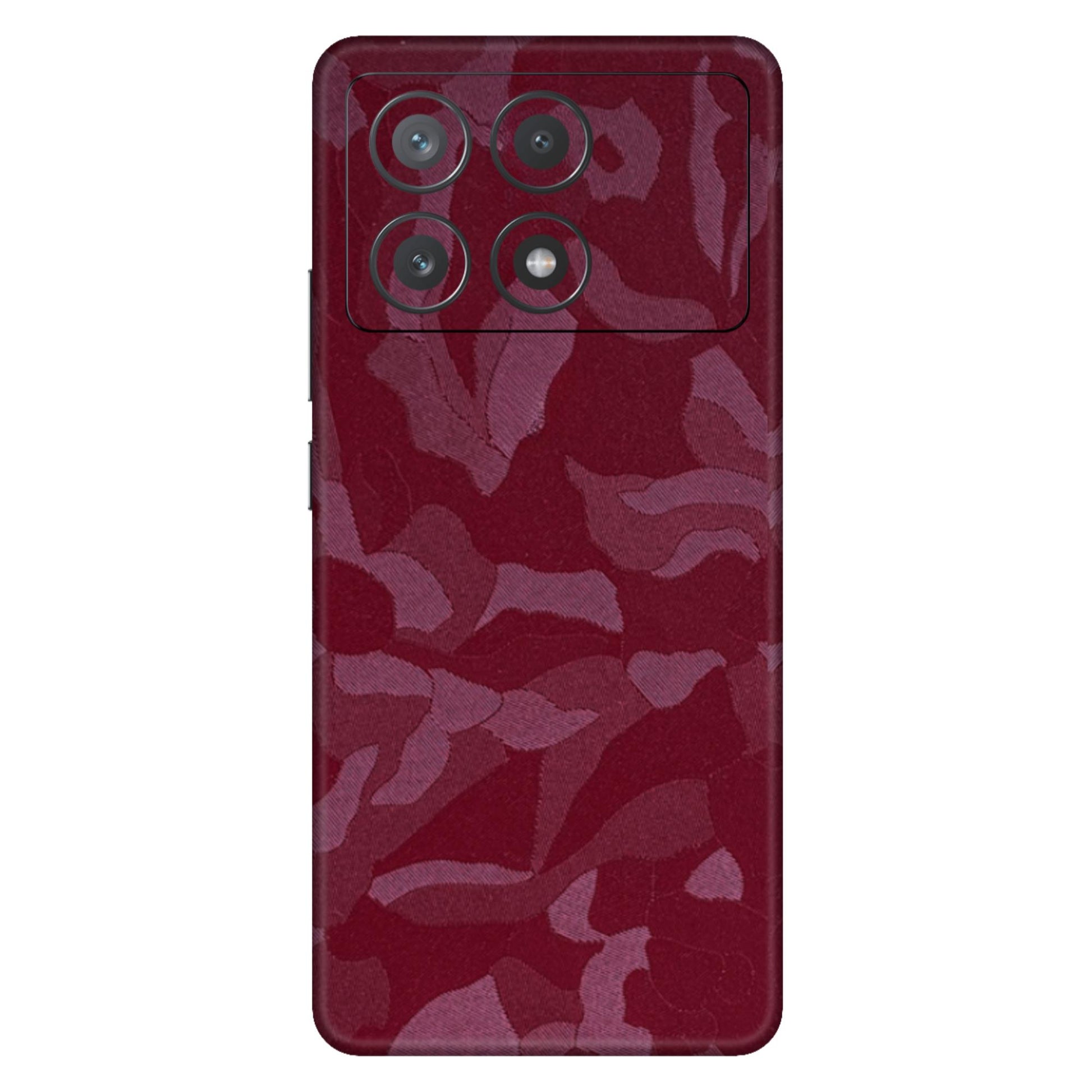 Maroon Camouflage Textured Mobile Skin - Bold &amp; Unique Protection