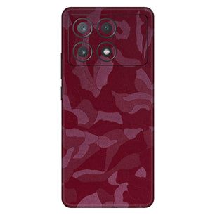 Maroon Camouflage Textured Mobile Skin - Bold & Unique Protection