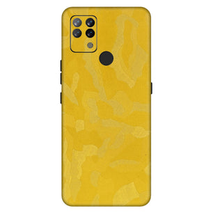 Yellow Camouflage Textured Mobile Skin - Vibrant & Durable Protection