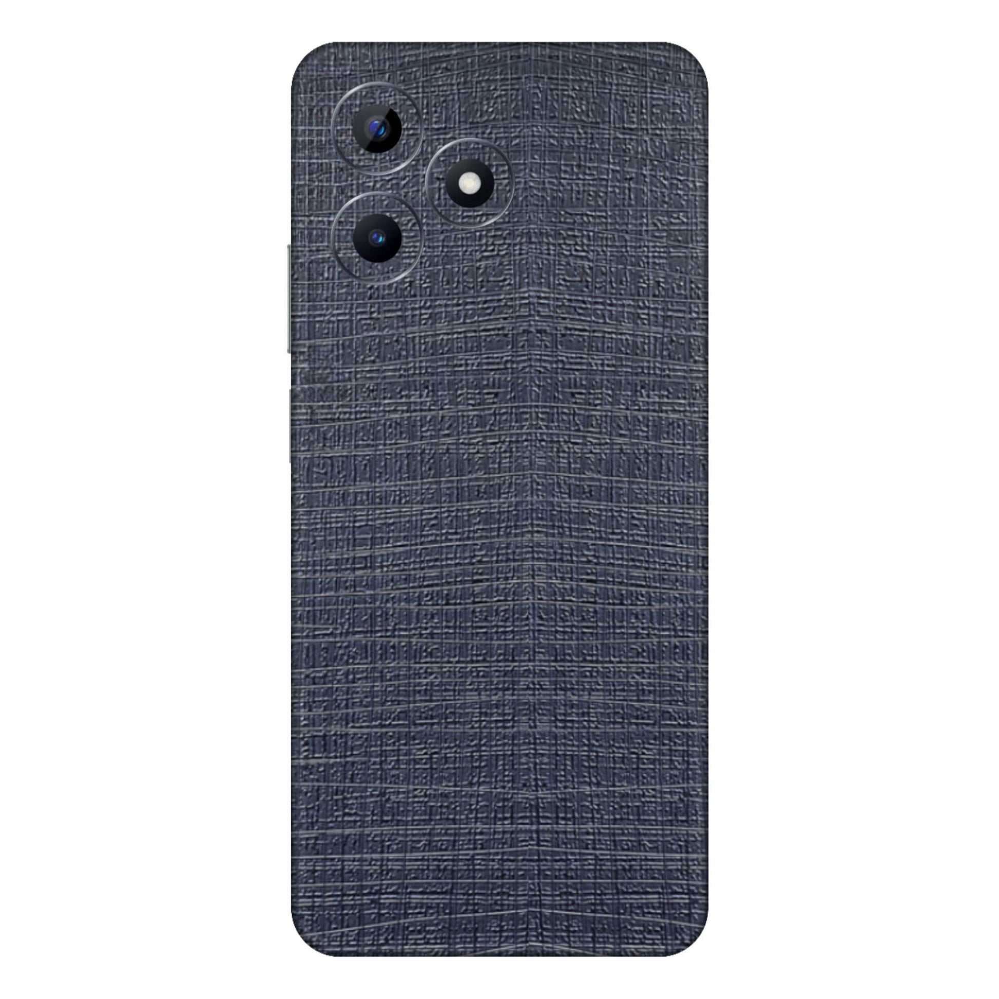 Blue Fabric Textured Mobile Skin - Stylish &amp; Durable Fabric Feel