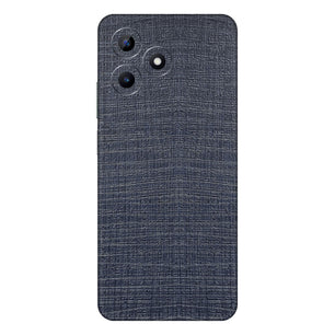 Blue Fabric Textured Mobile Skin - Stylish & Durable Fabric Feel