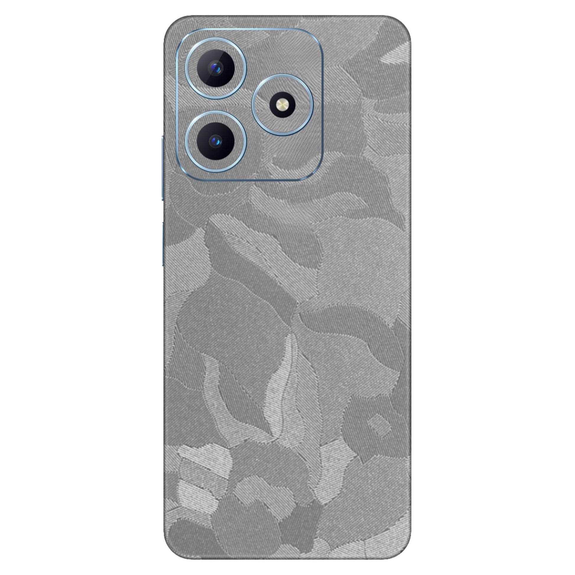 Silver Camouflage Textured Mobile Skin - Sleek & Modern Protection