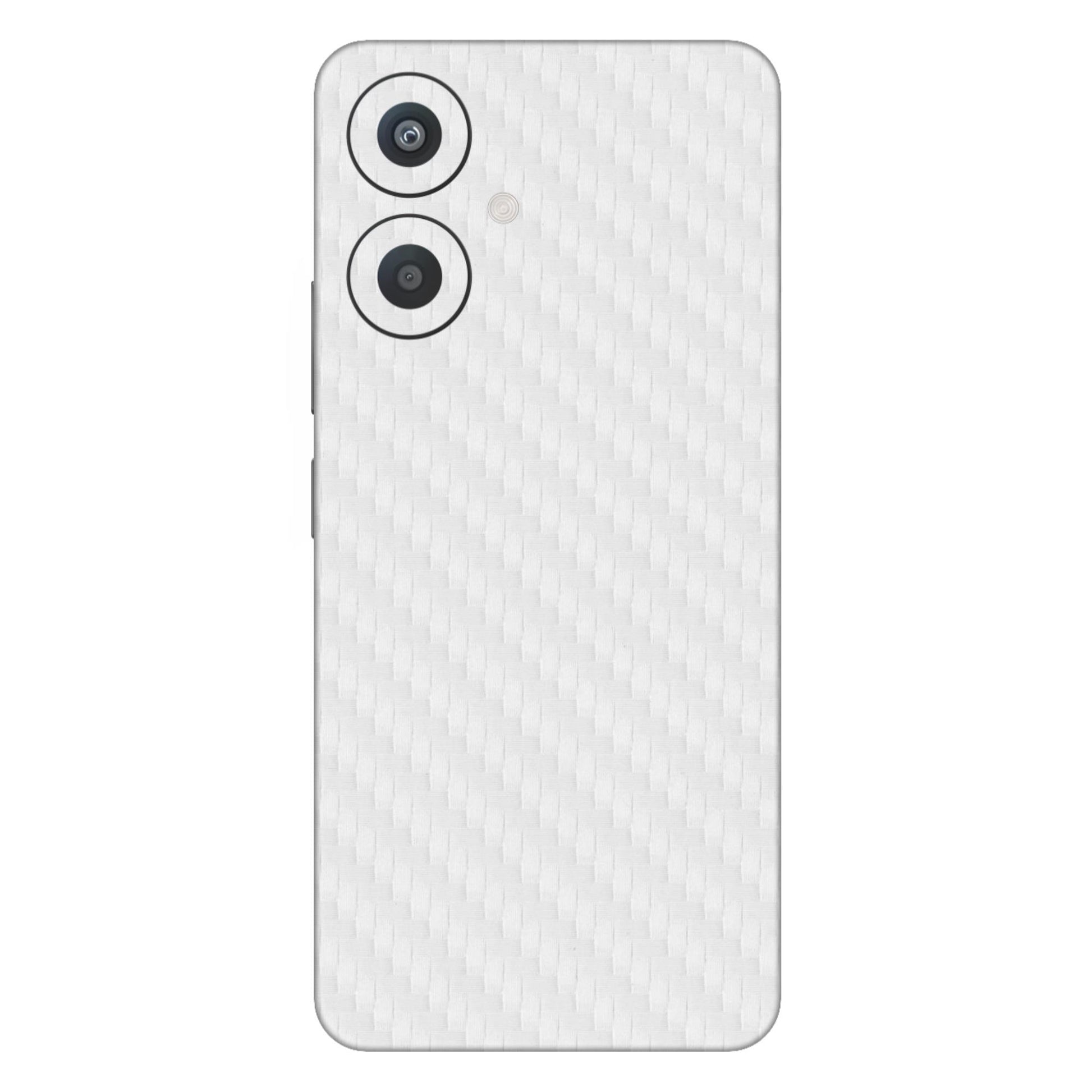 White Carbon Fiber Textured Mobile Skin - Sleek &amp; Durable Protection