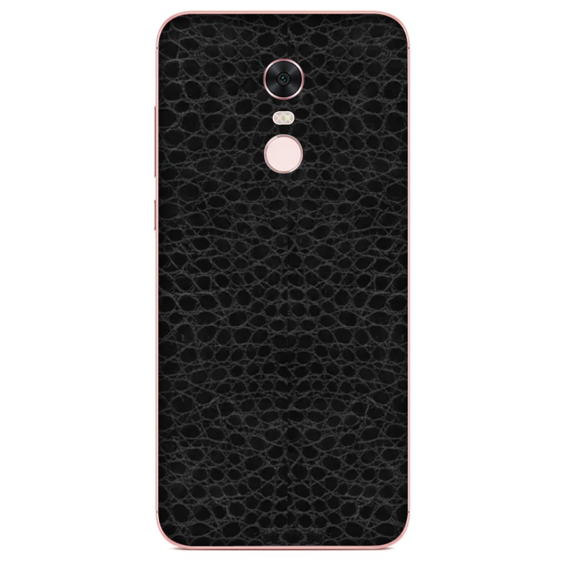 Crocodile Leather Black Glossy Mobile Skin - Sleek & Premium Protection