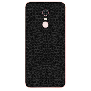 Crocodile Leather Black Glossy Mobile Skin - Sleek & Premium Protection