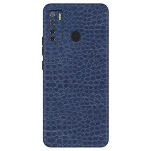 Crocodile Leather Blue Glossy Mobile Skin - Bold & Stylish Protection