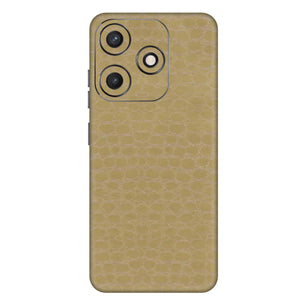 Crocodile Leather Gold Glossy Mobile Skin - Elegant & Durable Protection