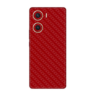 Red Carbon Fiber Textured Mobile Skin - Sleek & Durable Protection