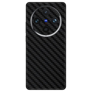 Black Carbon Fiber Textured Mobile Skin - Sleek & Ultra-Durable Protection